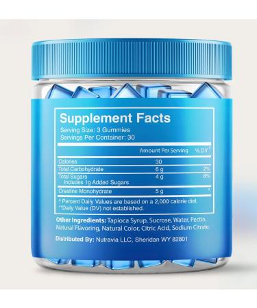 Creatine Monohydrate Gummies with 5g Creatine Monohydrate for Men and Women - Strength Endurance Muscle Micronized Clean HCL Creatine Instantized Creatina Monohidratada en Polvo USA (90 Gummies) - Buy Online on GoSupps.com