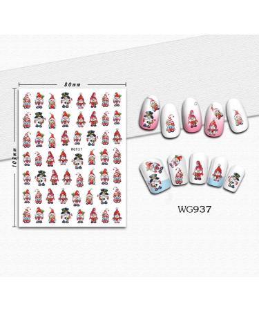 KALEFUL Christmas Nail Stickers 12 Sheets Self-Adhesive Nail Decal Santa Claus Gnome Snowflake Snowman Elk Winter Nail Art Decoration Design Supplies - Buy Online on GoSupps.com