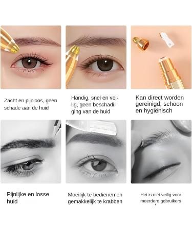 Aznever Hair removal device nose hair trimmer for women Safe Electric Facial Shavers Efficient Eyebrow ShaversConvenient Hair Removal EpilatorsEyebrow Trimmer for Gold - Buy Online on GoSupps.com