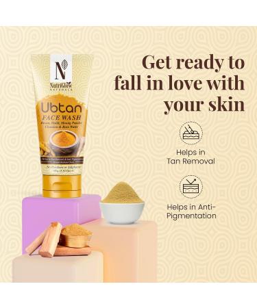 Nutriglow Natural S Ubtan Face Wash for All Skin Types with Haldi Chandan & Rose Water 100G - Buy Online on GoSupps.com