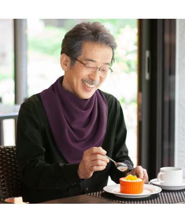 Care Designs Large Adult Neckerchief Bib | Waterproof & Stylish Clothing Protector for Elderly | Aubergine Color - Buy Online on GoSupps.com