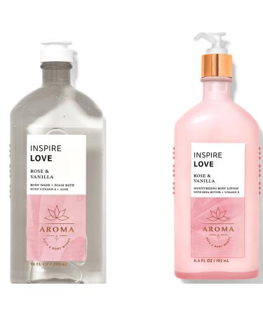 BATH AND BODY WORKS Aromatherapy LOVE - ROSE & VANILLA Duo Body Lotion and Body Wash Full Size - Buy Online on GoSupps.com