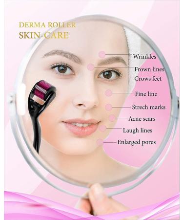 540 Titanium Needles Derma Roller for Hair Growth - 1.5mm Micro Needle Roller for Men and Women - Stimulate Beard and Hair Growth - Beard Trimmer Included - Buy Online on GoSupps.com