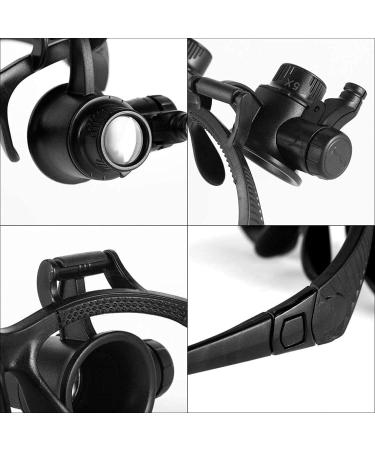Lightweight Magnifying Glass Head-Mounted 4 Groups of Interchangeable Lens Hd High Magnification Magnifying Glass with Light for Electronic Repair Lofty Ambition - Buy Online on GoSupps.com