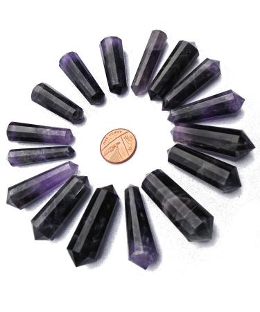 1 x 12 Cut DT Crystal Vogel Wand Point 40-60mm (Amethyst)