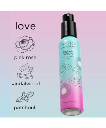 Pacifica Hair Perfume & Body Fragrance Spray Mist - Dream Moon with Bergamot Pear Pink Rose Coconut Vanilla Sandalwood & Patchouli Alcohol-Free Vegan & Cruelty-Free 5 oz (1 Count) New Dream Moon 5 Fl Oz (Pack of 1) - Buy Online on GoSupps.com