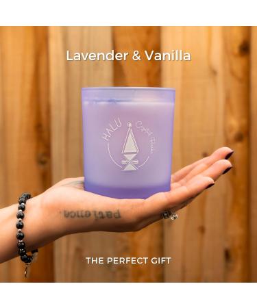Premium Lavender & Vanilla Scented Candle in Wooden Box | 100% Natural Soy | Aromatherapy & Meditation | Ideal Gift for Women | Reiki Infused - Buy Online on GoSupps.com