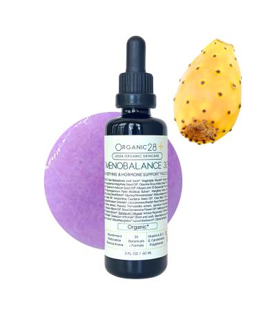 Organic28+. 100% Organic Skincare for Menopause USA Made.35 Botanicals Face Serum. 2X Size. Face Moisturizer for Mature Skin. Repair Face Moisturizer For Women. Aromatherapy: Rose Jasmin. 2 Fl. Oz.