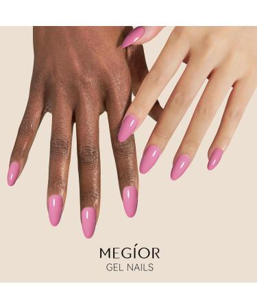 MEGIOR Pink Gel Nail Polish 15ml Deep Pink Gel Polish High Gloss Soak Off UV LED Nail Gel Polish for Nail Art Manicure Salon DIY Home Gift for Girls Peony - Buy Online on GoSupps.com