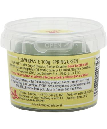 Beau Green Flowerpaste Icing 100g - Spring Green | Edible Gum Paste for Cake Decorating - Buy Online on GoSupps.com