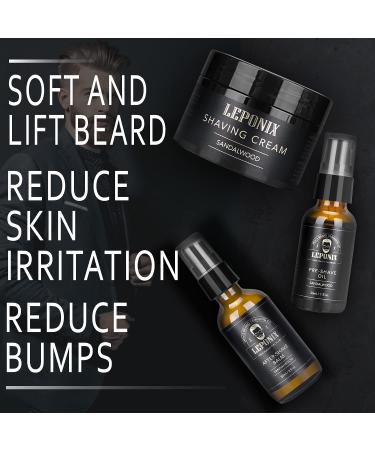 Sandalwood Shaving Kit for Men - Cream, Lotion & Oil | Complete Shave Set for Men | Fights Nicks, Cuts & Razor Burn | Gift Set for Him - Buy Online on GoSupps.com