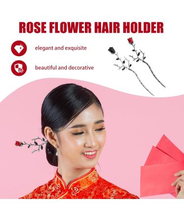 Lurrose 2 Pieces Metal Hair Stick Vintage Flower Hair Sticks Chinese Hair Sticks Hair Pin Retro Hair Stick Hair Accessories Headpiece for Girls Women DIY Hair Accessories Gift - Buy Online on GoSupps.com
