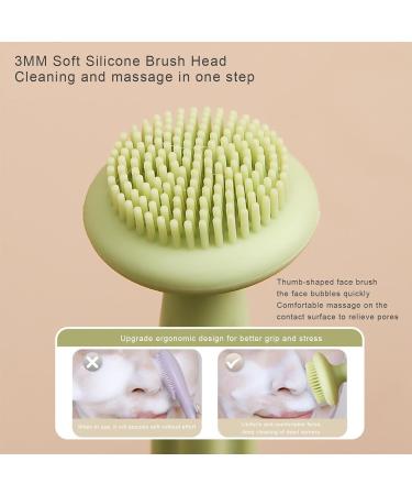 AUTOECHO Facial Scrub Brush Comfortable Facial Pore Cleansing Brush | Double Head Silicone Cosmetic Wash Scrubber Face Mud Applicator Scraper for Various Skin Care Products - Buy Online on GoSupps.com