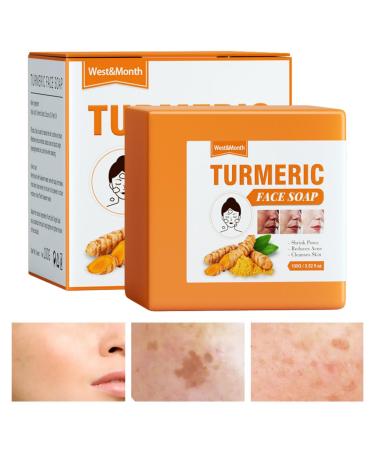 Turmeric Face Soap | Turmeric Anti-Dark Spot Soap Bars | Turmeric Facial Soap Turmeric soap bar for deep cleansing of face body for