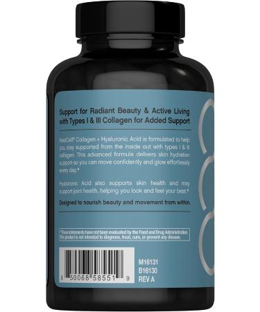 NeoCell Collagen Peptides Capsules | 90 Count | Plus Hyaluronic Acid | Skin Hydration | Superior Absorption | Advanced Grass Fed Formula Supplement | for Women and Men - Buy Online on GoSupps.com