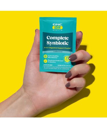 GNC Complete Synbiotic 4-in-1 Digestive Support Powder - Each Servings Contains Prebiotics Probiotics Post Biotics and Glutamine (30 Servings) - Buy Online on GoSupps.com