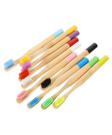 FRCOLOR 10Pcs toothbrushes for Children Soft Fur Handle Oral Care Camping Soft bristles Toothbrush Child Manual Toothbrush Set Brush Toothbrush Soft Manual Brush Set