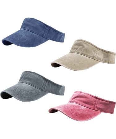 RDWESZOD Sports Sun Visor Hats for Men & Women - Adjustable Cotton Sun Caps - M Blue - Buy Online on GoSupps.com
