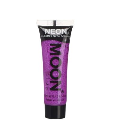 Moon Glow - Neon UV Glitter Face & Body Gel - 0.42oz Purple Glitter Face Paint