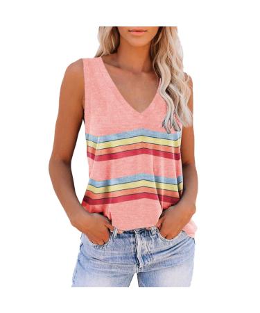 Tank Tops for Women Sleeveless Mesh Shirts Halter Neck Cross Back Fashion Summer Tops Loose Fit Vests 1382-eumxw-5-pink M