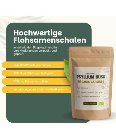  Cupplement Cupplement 60 Capsules of Organic Psyllium Husk Fiber - No Powder or Tablets - Seeds - Supplement - Superfood - Buy Online on GoSupps.com