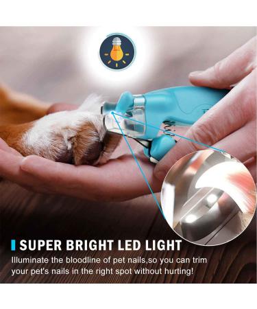 Professional Pet Nail Clipper with LED Light | Sharp Claw Cutter & Nail File for Small & Medium Dogs & Cats - Buy Online on GoSupps.com