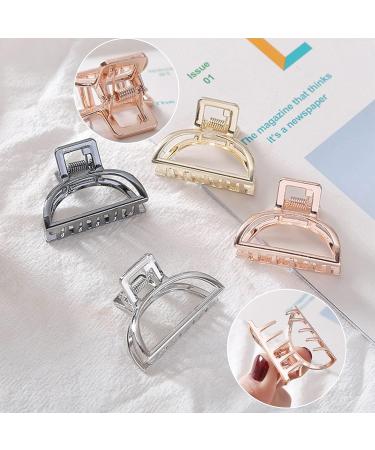 Vegcoo 8-Piece Metal Hair Clips Set - Non-Slip 4cm & 7.5cm Crescent-Shaped Clips for Girls & Women - Stylish Hair Accessories - Buy Online on GoSupps.com
