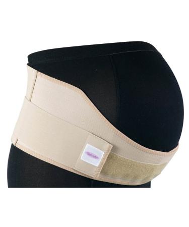 GABRIALLA Elastic Pregnancy Belly Band for Pregnant Women Baby Safe Design Adjustable & Breathable Maternity Belt Improve Posture and Relieves Back Joint & Hip Strain (MS-96 Beige XL) X-Large Beige