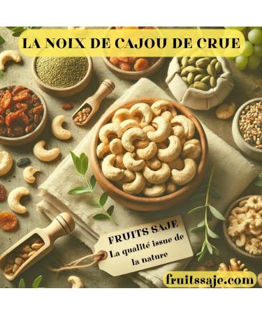 TER'2FRUITS LOT DE 3 PAQUETS DE NOIX DE CAJOU CRUE SANS SEL 3 x 170g - Buy Online on GoSupps.com