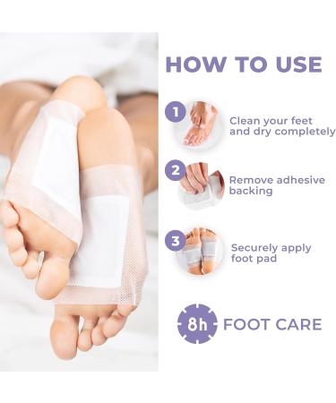 Organic Ginger Bamboo Foot Pads (60 Pack) - Natural Odor Removal & Rapid Foot Care - Buy Online on GoSupps.com