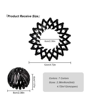 Colorful Bird Nest Hair Holder Set - 7 PCS Plastic Ball Bun Ponytail Hair Clips for Women - Buy Online on GoSupps.com