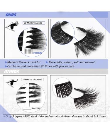 SWINGINGHAIR 3D Mink False Eyelashes 17mm Medium - Banana Natural (2 Pairs) - Buy Online on GoSupps.com