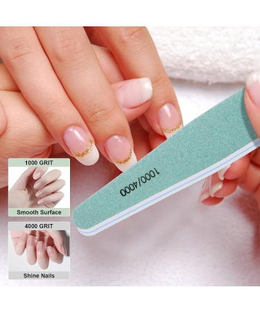 CGBE Nail Files 12 PCS Professional Double Sided Grit Emery Boards for Natural Acrylic Gel Nails - Reusable Nail Buffer Block Manicure Tool - Buy Online on GoSupps.com