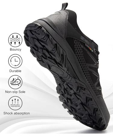 X-Grip Men's Size 14-16 Trail Running Shoes Black- Breathable & Lightweight - Buy Online on GoSupps.com