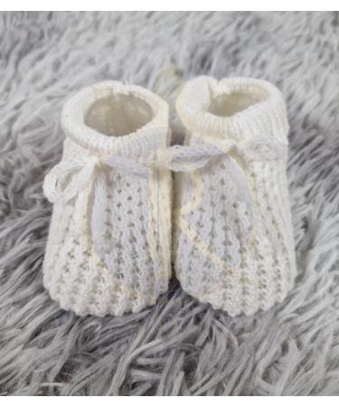 Royal Icon Baby Booties 0-3 Months - Warm and Safe Unisex Baby Slippers - Newborn Boots Ri401 White - Buy Online on GoSupps.com