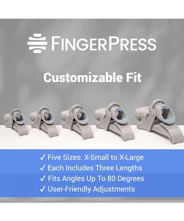 Buy PIP Extension Orthosis by OrthoPress | USA-Made Finger Straightener Splint for Bent Fingers & Flexion Contractures | Adjustable Joint Stretcher Device - Large/Red - Buy Online on GoSupps.com