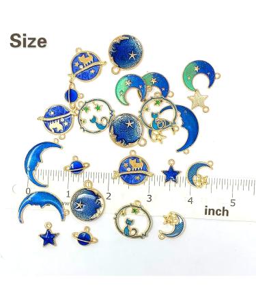 JIALEEY Gold Plated Enamel Celestial Charm Pendant for DIY Jewelry Making - Buy Online on GoSupps.com