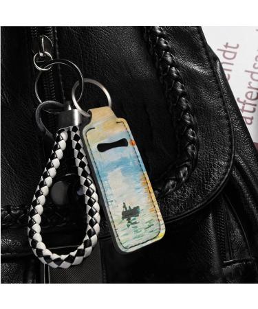 3 PCS Monet Water Lily 3D Printed Chapstick Holder Keychain Clip-on Sleeve | Lip Balm & Lipstick Pouch - Buy Online on GoSupps.com