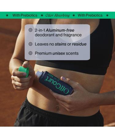OffCourt - Natural Deodorant Body Spray for Men and Women - Aluminum Free - Whole Body Deodorant for Women and Men - Long-Lasting Coconut Water and Sandalwood Scent 3.4 Ounce (Pack of 2) Coconut Water + Sandalwood 3.4 Ounce (Pack of 2) - Buy Online on GoSupps.com