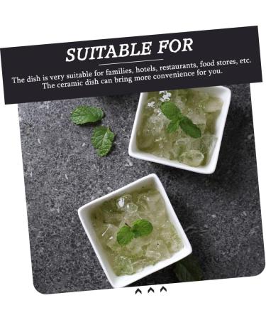 Alipis 2pcs Square Sugar Bowl Appetizers Dip Bowls Appetizer Dish Small Seasoning Plate Cold Dish Condiment - Buy Online on GoSupps.com