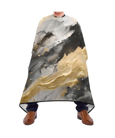 Waterproof Barber Cape -White and Black Marble Cheetah Haircut Bib for Men Unisex Hair Cutting Cape(8rp1a)