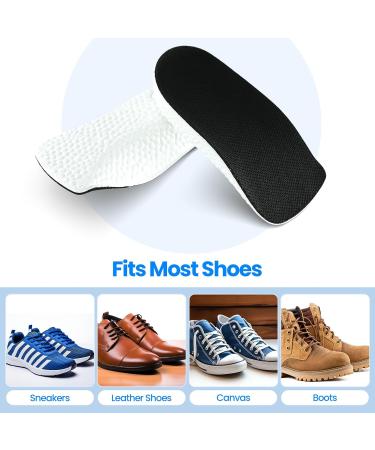 Height Increase Insoles for Leg Length Discrepancy | Breathable Heel Lifts (2 Pairs Black 1.37in) - Boost Comfort & Elevate Your Height - Buy Online on GoSupps.com
