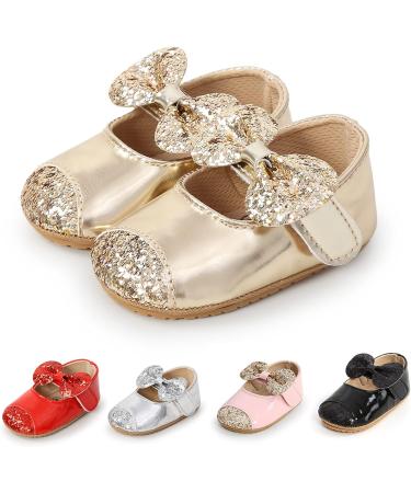 RVROVIC Baby Girl Princess Sparkly Moccasins - Soft Sole Prewalker Shoes (Gold, 0-6 Months) - Buy Online on GoSupps.com