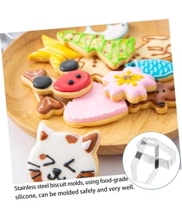 Milisten 10 Pcs Biscuit Mold Mini Cake Molds Chocolate Mold Dessert Baking Mold Cakesicles Mold Mini Cookies Metal Fondant Frame Jelly Moulds Stainless Steel Cake Candy 7.5X4.2X2.4CMx2pcs Silverx2pcs - Buy Online on GoSupps.com