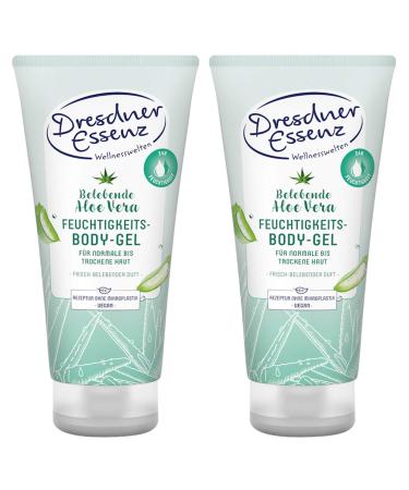 Pack of 2 Dresdner Essenz Body Gel Invigorating Aloe Vera 2 x 200 ml Body Lotion Body Gel