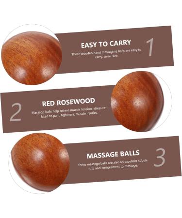 Beavorty Rot 2-St Health Ball - Wooden Handball Foot Massager for Fitness | Retro Red Rosewood 5.5x5.5cm Gift for Feet Care - Buy Online on GoSupps.com
