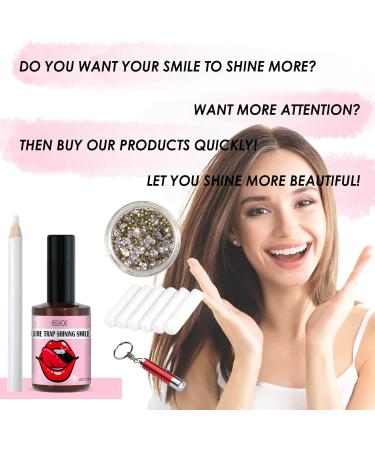 Tooth Gemstone Set - DIY Tooth Jewelry Kit with Glue | Crystal Dental Stone Decoration - Buy Online on GoSupps.com