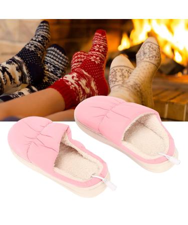 Buy Electrically Heated Slippers for Men & Women | USB Foot Warmers | Comfortable Cold Weather Heating Shoes in Pink | Prevent Slipping - Buy Online on GoSupps.com
