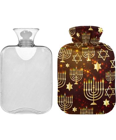 Happy CHANUKKAH Hot Water Bottle & Cover | 2L Heat Bottle for Pain Relief | Ideal Warm Pack for Kids & Adults - Buy Online on GoSupps.com