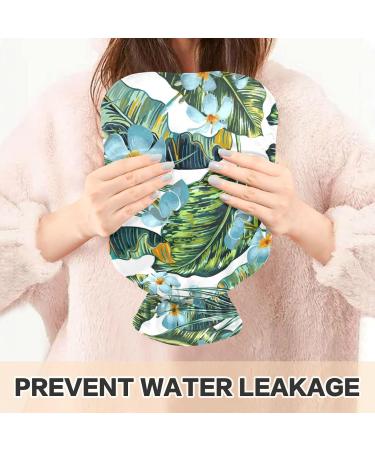 NAANLE Hot Water Bottle with Cover - Hawaiian Flowers & Palm Leaves | 1L Heat Therapy for Menstrual Cramps & Pain Relief - Buy Online on GoSupps.com
